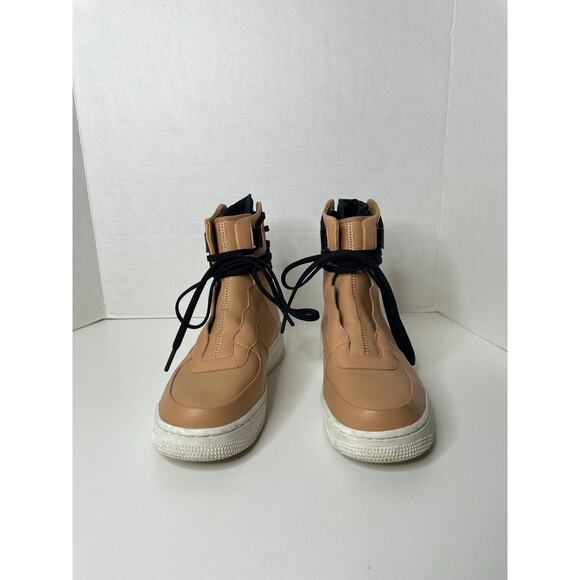 NIKE AF1 Air Force 1 Rebel XX Praline Tan Black High Top Sneakers Shoes Womens 7 - Picture 2 of 7